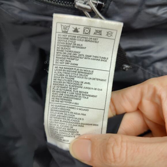 Vintage Y2K Nike ACG Down Puffer Vest Womens Small Dark Blue Full Zip Hooded - Picture 13 of 14